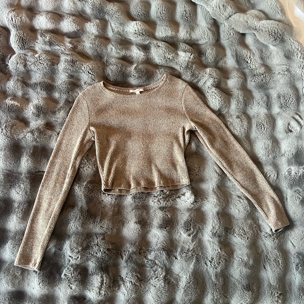 Women's Tan Long Sleeve Top